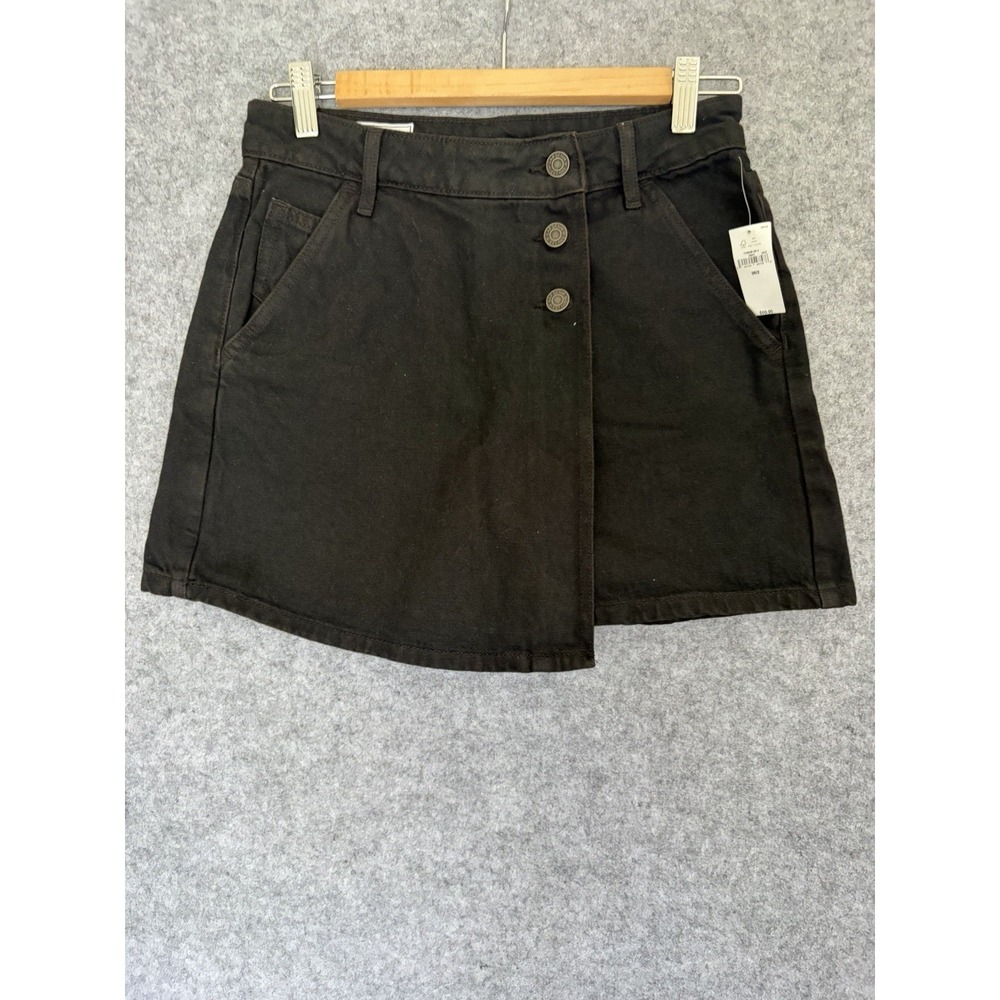 Gap Denim Wrap Skort Size 26 / 2 NWT 90's Classic BlackJean Women's Cottage Core